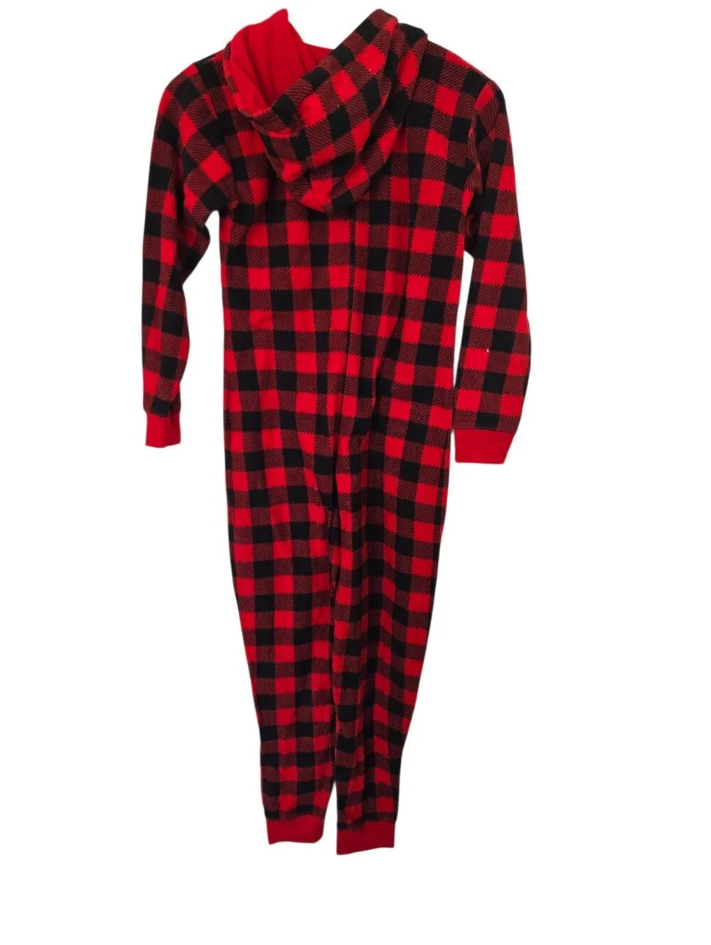 ❤️ GAP Kids Buffalo Plaid Hooded One-Piece Pajamas — Size 12